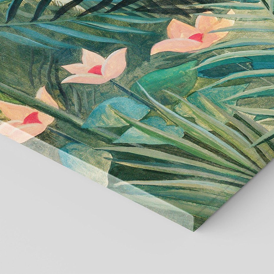 Obraz na płótnie 90x30 - "The Equatorial Jungle " (1909) Henri Rousseau - Reprodukcja - reprodukcja, obraz na płótnie