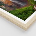 Plakat w ramie 30x40 - Górska siła wodospadów - wodospad, góra - rama drewno