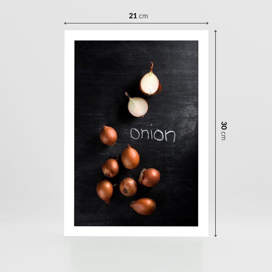 Plakat bez ramy 21x30 - Aromatyczne Inspiracje - cebula, kuchnia