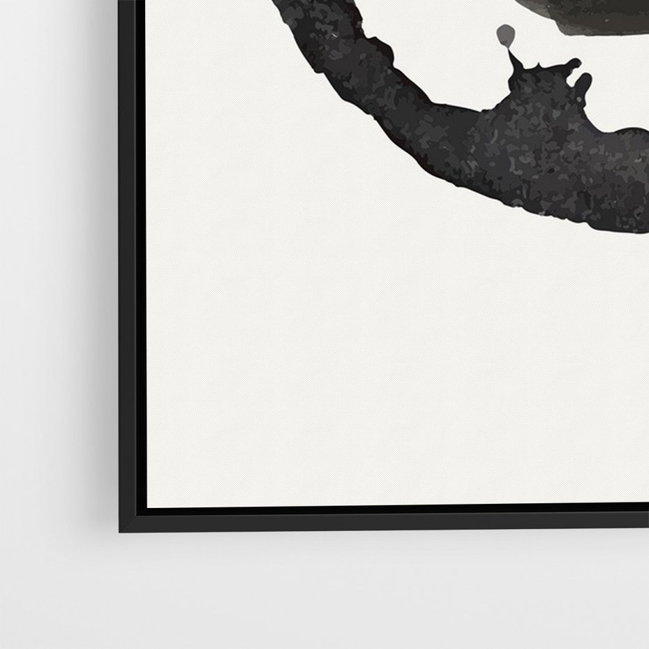 Obraz w ramie 70x100 - Harmonijne Emocje - abstrakcyjne plamy okręgi, akwarelowe - rama czarna