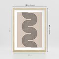 Plakat w ramie 30x40 - Bezgraniczne Odbicia - abstrakcyjne linie, geometria - rama drewno