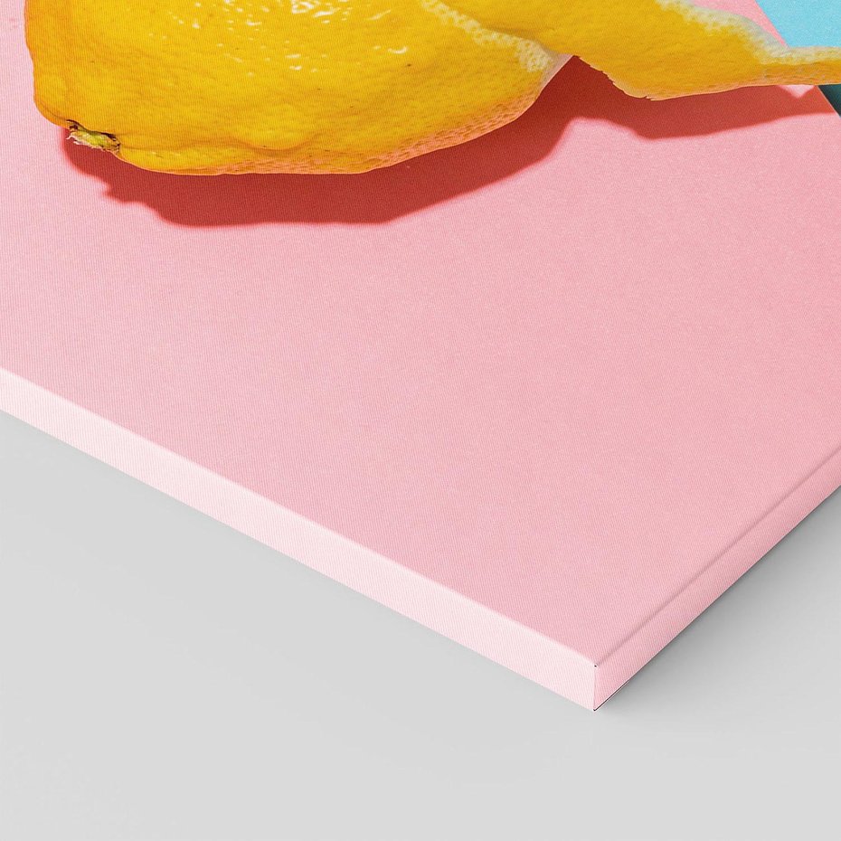 Obraz na płótnie 100x70 - Cytryna Pastel Abstrakcja - cytryna, pastel