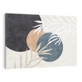 Obraz na płótnie 120x80 - Symfonia skradzionych chwil - cienie liści palmy, beżowe tłó