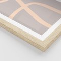 Plakat w ramie 30x40 - Beżowe Boho Zaplątanie - minimalistyczny obraz, nowoczesny - rama drewno