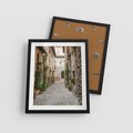Plakat w ramie 40x50 - Urok Uliczki we Włoszech - uliczka, Włochy - rama czarna