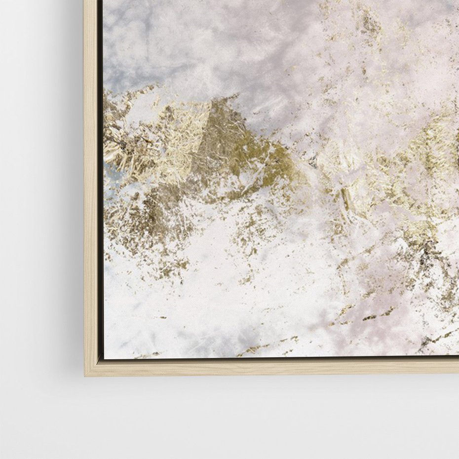 Obraz w ramie 50x70 - Luksusowa Dekoracja - marmur, złoto - rama drewno