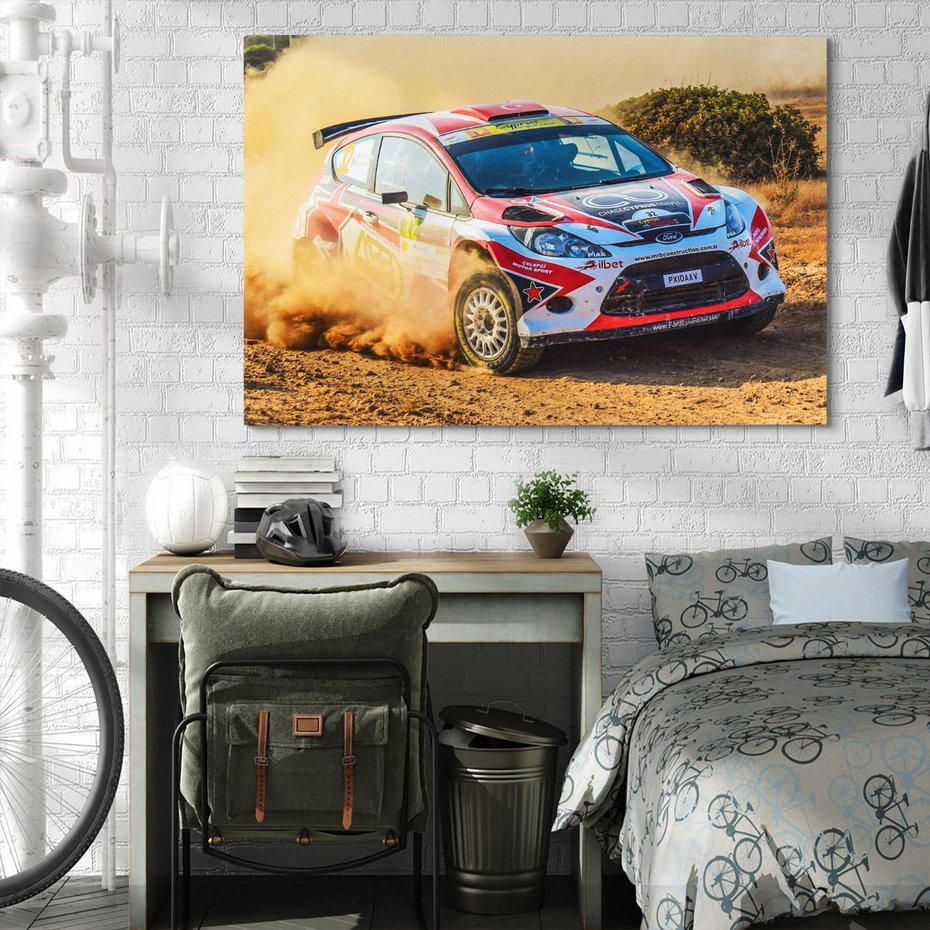 Obraz na płótnie 70x50 - Adrenalina na Torze Rajdowym - rajdy, samochodowe