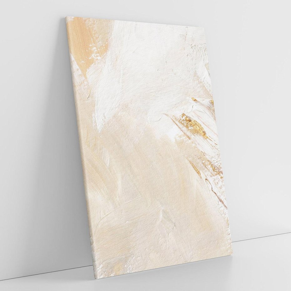 Obraz na płótnie 80x120 - Elegancja w Złocistym Chaosie - złoto beż, abstrakcja