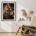 Plakat w ramie 30x40 - Liście i Paprocie - suche liście, paprocie - rama czarna