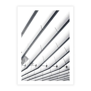 Plakat bez ramy 50x70 - Czarno-Biała Fotografia Architektury - nowoczesna architektura, bialo czarny
