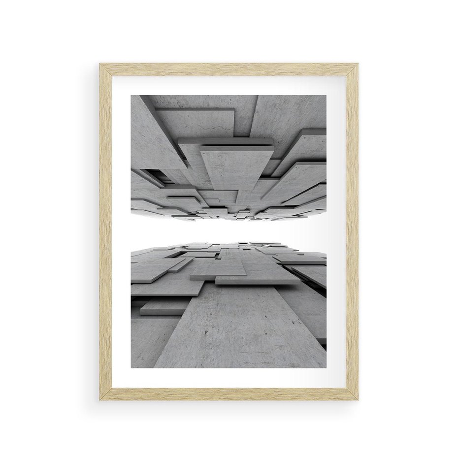 Plakat w ramie 30x40 - Architektura 3D - architektura, 3D - rama drewno