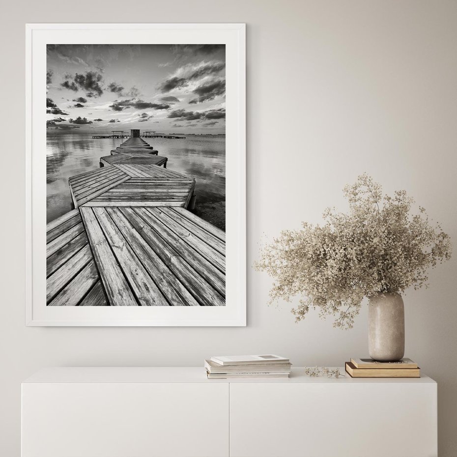 Plakat bez ramy 21x30 - Pomost nad Morzem - pomost, morze