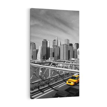 Obraz na płótnie 70x100 - Podróż taksówką przez Nowy Jork - TAXI, miasto