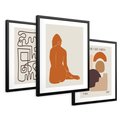Zestaw obrazy w ramie 50x70 galeria - Sztuka, współczesna, plakaty - rama czarna