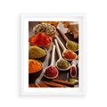 Plakat w ramie 40x50 - Smakowite Aromaty - przyprawy, kuchnia - rama biała