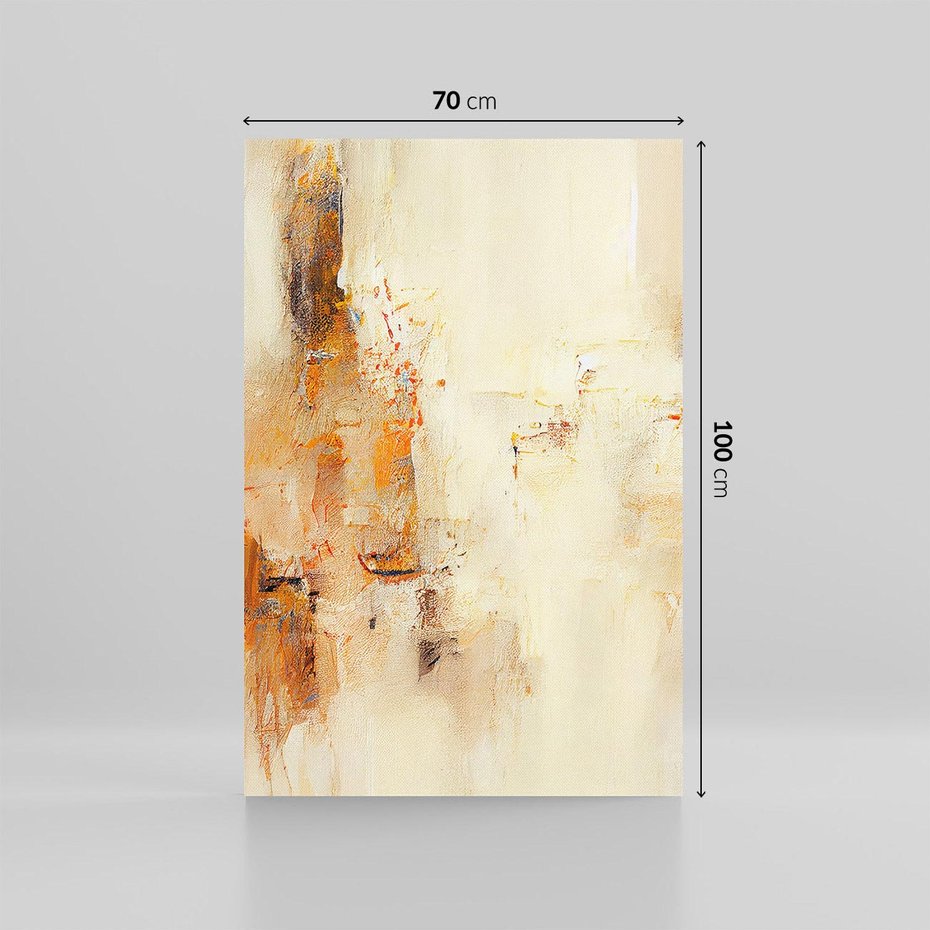 Obraz na płótnie 70x100 - Odbicie utraconych barw - abstrakcja, tekstury farb