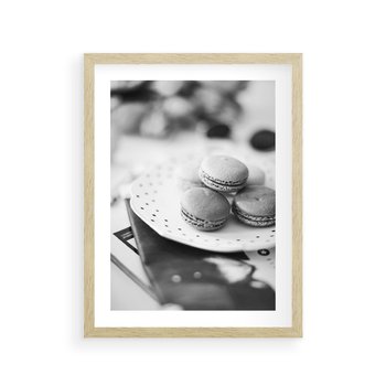 Plakat w ramie 30x40 - Makaroniki w Szarości - czarno biała fotografia, plakat - rama drewno