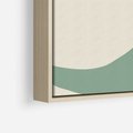 Obraz w ramie 70x100 - Granice Akwareli - abstrakcyjny minimalistyczny obraz, zielona papryczka - rama drewno