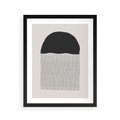 Plakat w ramie 40x50 - Wewnętrzne Widzenia - abstrakcyjna kompozycja, półkole - rama czarna