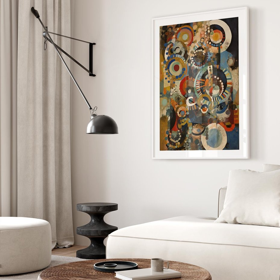 Plakat bez ramy 30x40 - Podróżne Wizje Aberracji - abstrakcyjny obraz, mnogość kolorów