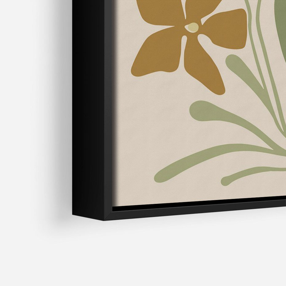 Obraz w ramie 50x70 - Subtelność Utajona - nowoczesny plakat, roślinność - rama czarna