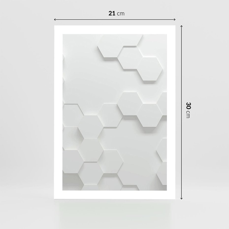 Plakat bez ramy 21x30 - Przestrzenne Zabawy - geometryczne, 3D