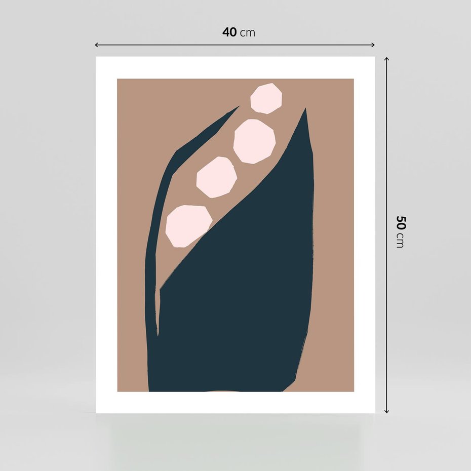 Plakat bez ramy 40x50 - Wnętrza Boho Serca - abstrakcyjny obraz, plakat