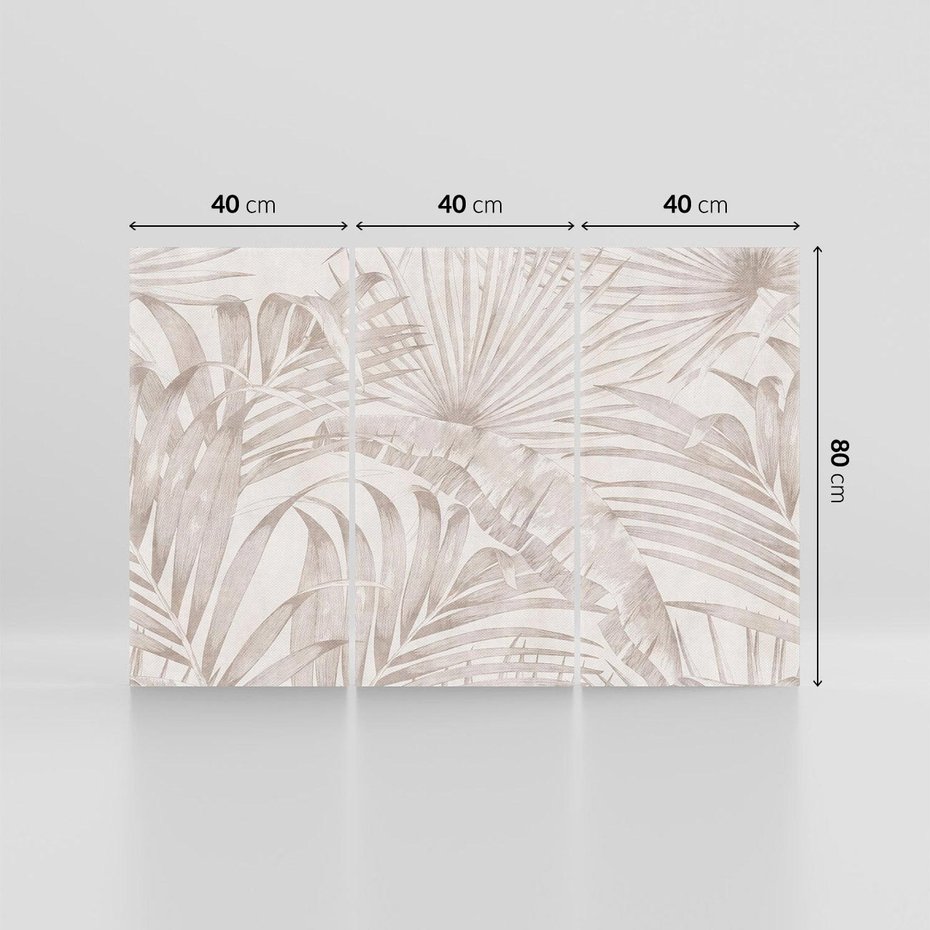 Obraz na płótnie 120x80 - Odsłonięte liściowe wspomnienia - monochromatyczne, kolory sepii