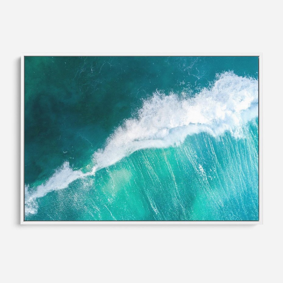 Obraz w ramie 120x80 - Siła i Spokój - morze, ocean - rama biała