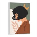 Obraz w ramie 80x120 - Kobieca Pasja - nowoczesny plakat, styl retro - rama biała