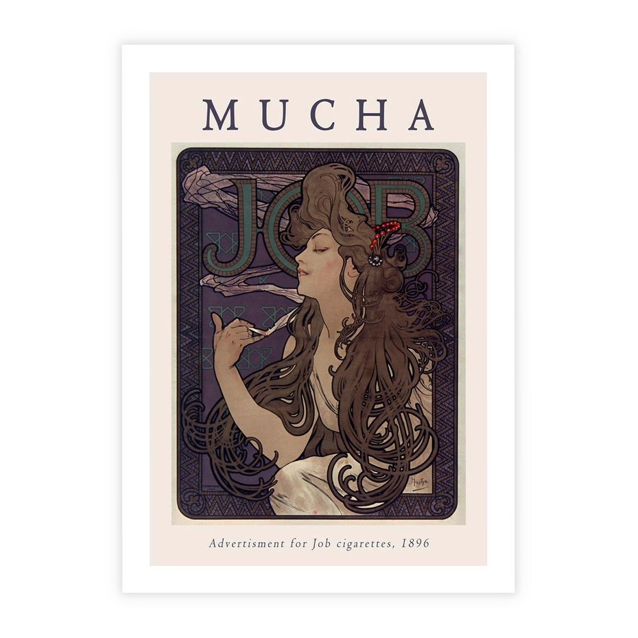 Plakat bez ramy 21x30 - Reprodukcja A.Mucha - Mucha, plakat z reprodukcją
