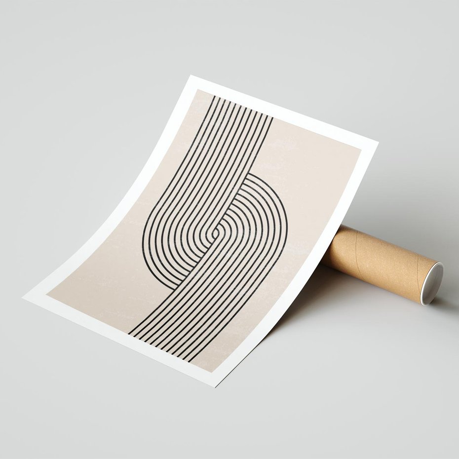 Plakat bez ramy 50x70 - Puls Abstrakcji - abstrakcyjne linie, geometria