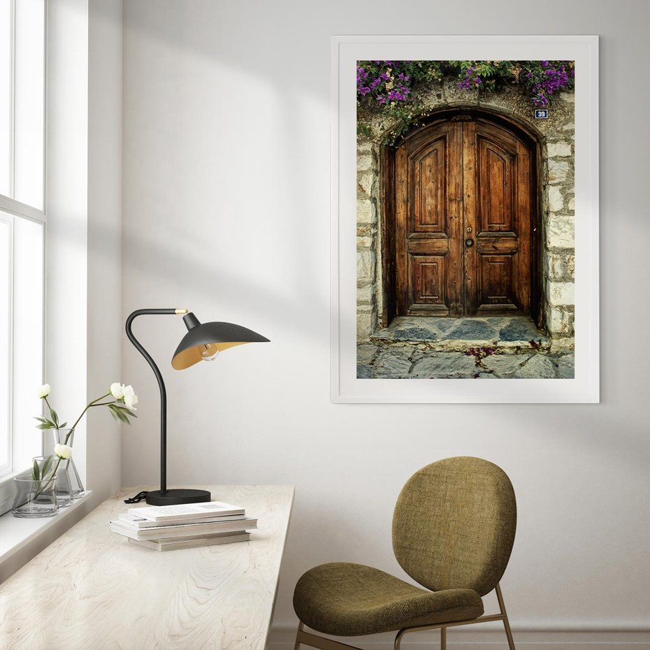 Plakat bez ramy 50x70 - Tajemnicze stare drzwi - stare, drzwi