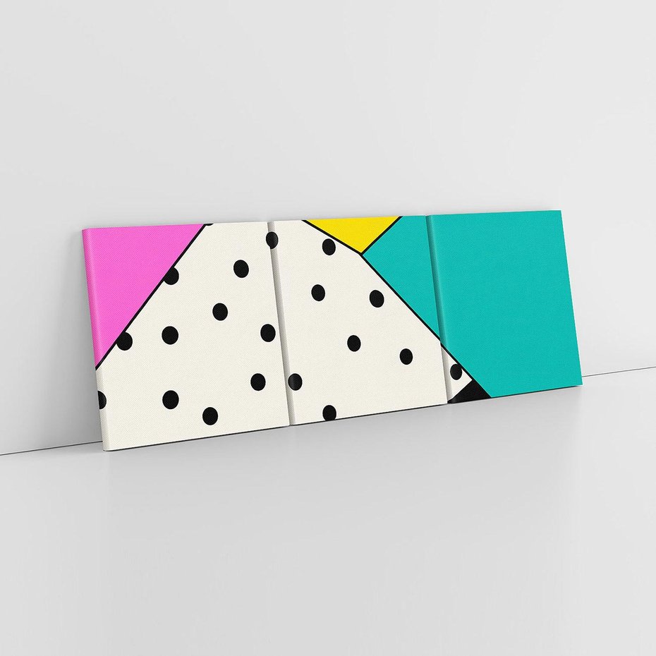 Obraz na płótnie 120x40 - Wesołe Geometryczne Kształty - geometryczne kształty, abstrakcja
