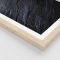 Plakat w ramie 40x50 - Kamienne tekstury w trójwymiarze - kamień, tekstura - rama drewno