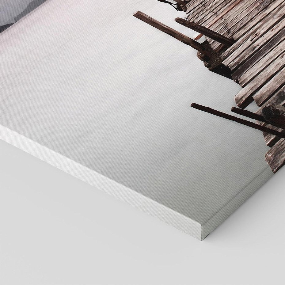 Obraz na płótnie 100x70 - Spokój nad Jeziorem - pomost, jezioro