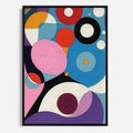 Obraz w ramie 70x100 - Kolorowe Ulotności - abstrakcyjny obraz olejny, żywe kolory - rama czarna