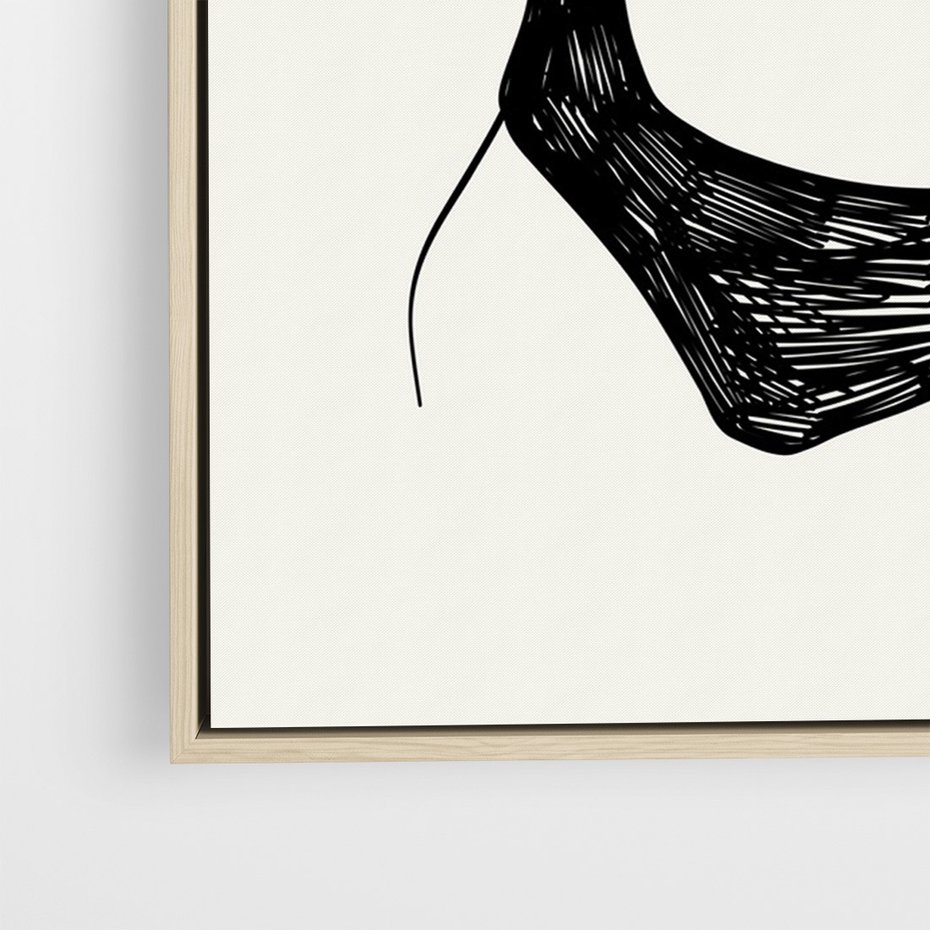 Obraz w ramie 50x70 - Echa Piękna - piękno kobiecego ciała, kobieta - rama drewno