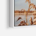 Obraz w ramie 80x80 - Wyraz Stylu - trawy, boho - rama biała