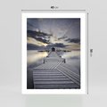 Plakat bez ramy 40x50 - Spokój nad Jeziorem - pomost, jezioro