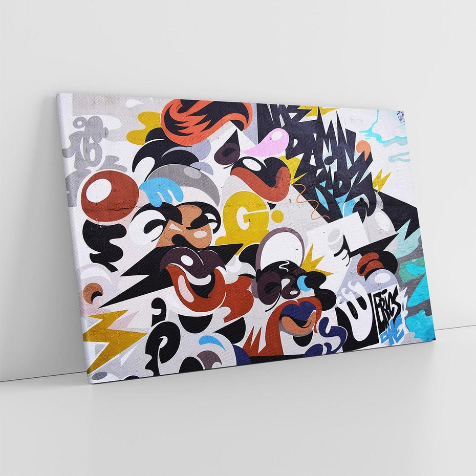 Obraz na płótnie 100x70 - Moc kolorów w graffiti - graffiti