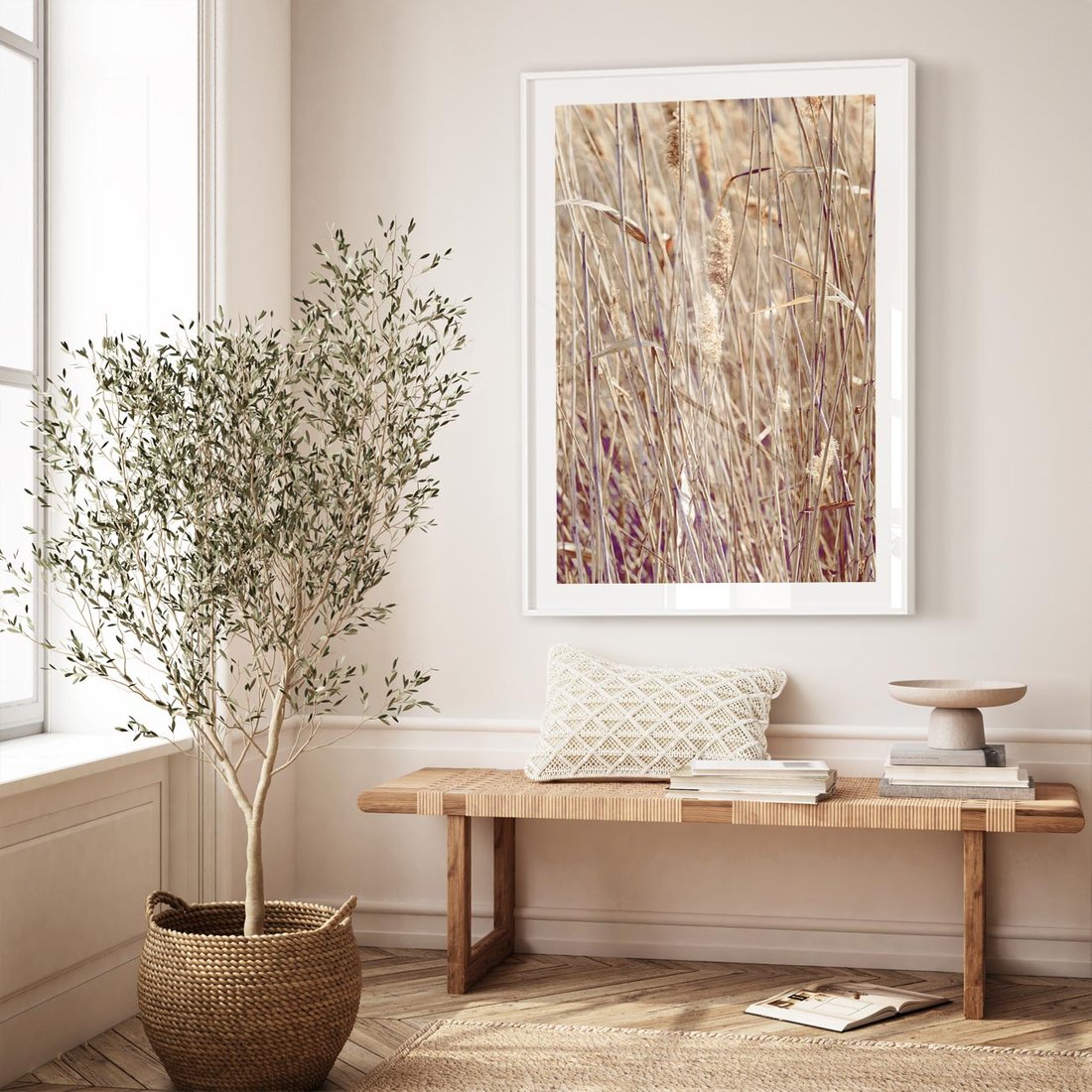 Plakat bez ramy 40x50 - Suche Trawy w Wyjątkowym Stylu - suche trawy, boho styl