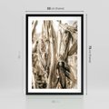 Plakat w ramie 50x70 - Retro Pole Kukurydzy - retro zdjęcie, sepia - rama czarna