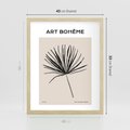 Plakat w ramie 40x50 - Rozkwitające Boho Kształty - boho sztuka, plakat - rama drewno