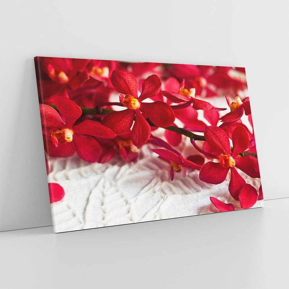 Obraz na płótnie 120x80 - Delikatność Kwiatowej Elegancji - orchidea, kwiat