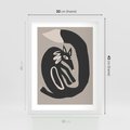 Plakat w ramie 30x40 - Migotliwe Echa Skandynawii - skandynawska sztuka, lis - rama biała