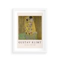 Plakat w ramie 30x40 - Sztuka Klimta - gustav klimt, pocałunek - rama biała