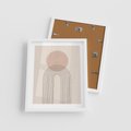 Plakat w ramie 40x50 - Konturem Zdefiniowane - boho plakat, minimalizm - rama biała