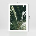 Plakat bez ramy 21x30 - Tropikalne Uroki: Palmy i Zielone Liście - palmy, zielone liście