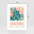 Plakat bez ramy 30x40 - Taniec Kształtów - kwiaty, abstrakcyjna kompozycja